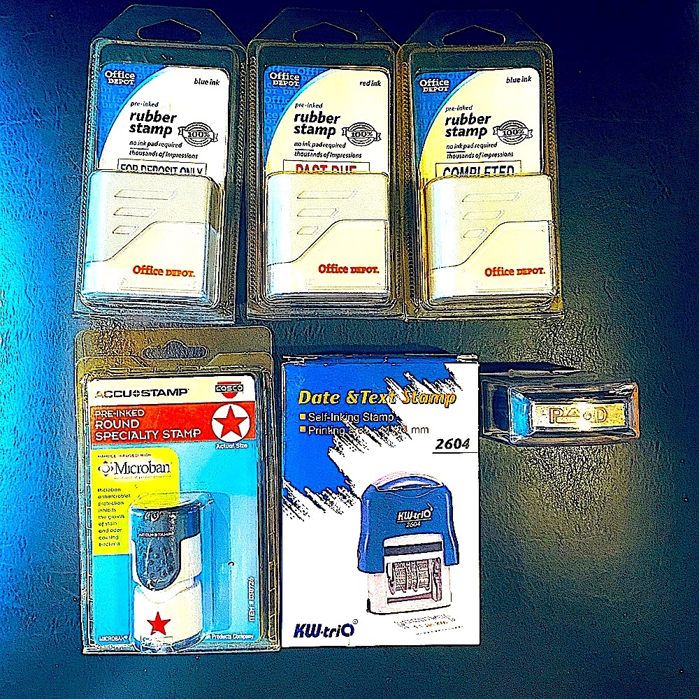 Rubber Stamps 6 No Inkpad required